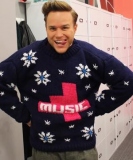 Olly Murs in 4 Music jumper