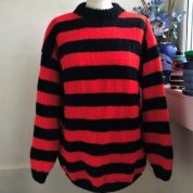 Black & Red Stripey