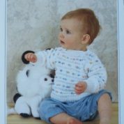 WENDY PETER PAN KNITTING PATTERN LEAFLET P694 DOUBLE KNIT BABY’S SWEATER