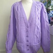 Lilac Aran Cardigan