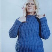 JAROL WOOLCRAFT KNITTING PATTERN JL010 CABLED SWEATER
