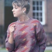 ARGYLL KNITTING PATTERN 1035 FERNMOOR DK GEOMETRIC SWEATER