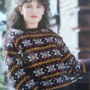 ARGYLL KNITTING PATTERN 1041 FERNMOOR DK SNOWFLAKE SWEATER