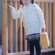 WENDY DOUBLE KNIT PATTERN 4161 CHILDRENS CABLE CARDIGAN UP TO 32″ CHEST