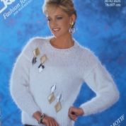 ROBIN KNITTING PATTERN LEAFLET 14577 MOHAIR SWEATER DYNASTY