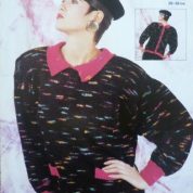 ARGYLL KNITTING PATTERN 744 BACK FASTENING CARDIGAN KNITTED IN PICASSO