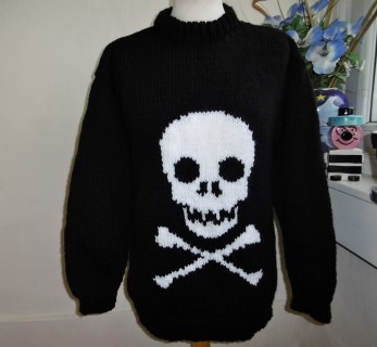 hand knitted goth sweater