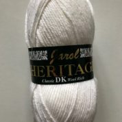 Heritage Double knitting Wool 55% Wool 1 x 100grm shade 139 Winter White