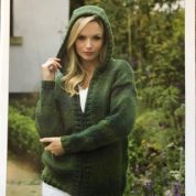 James C brett Knitting Pattern Sweater JB425 Chunky Marble Hooded Cardigan