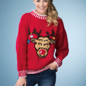 Fun Christmas jumper As Featured On The Front Cover Of Simply Knitting Magazine