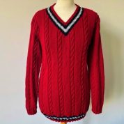 Dark Red Cricket Sweater