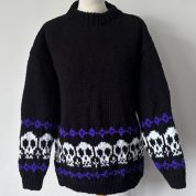 Purple Edge White Skulls